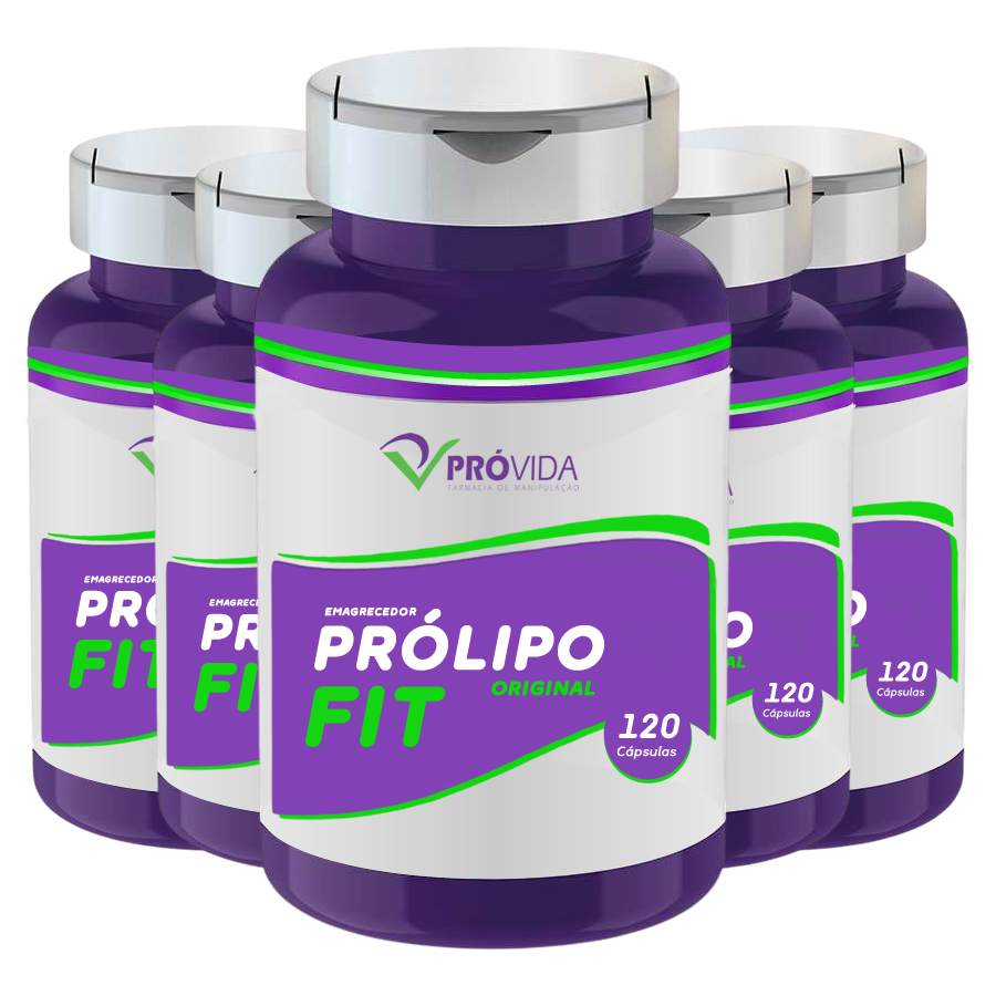 Combo 5x Pro Lipo Fit (Emagrecedor) - 120 Cápsulas